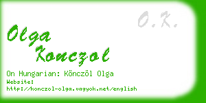 olga konczol business card